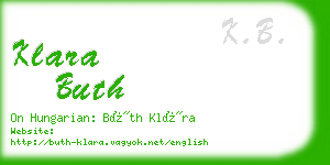 klara buth business card